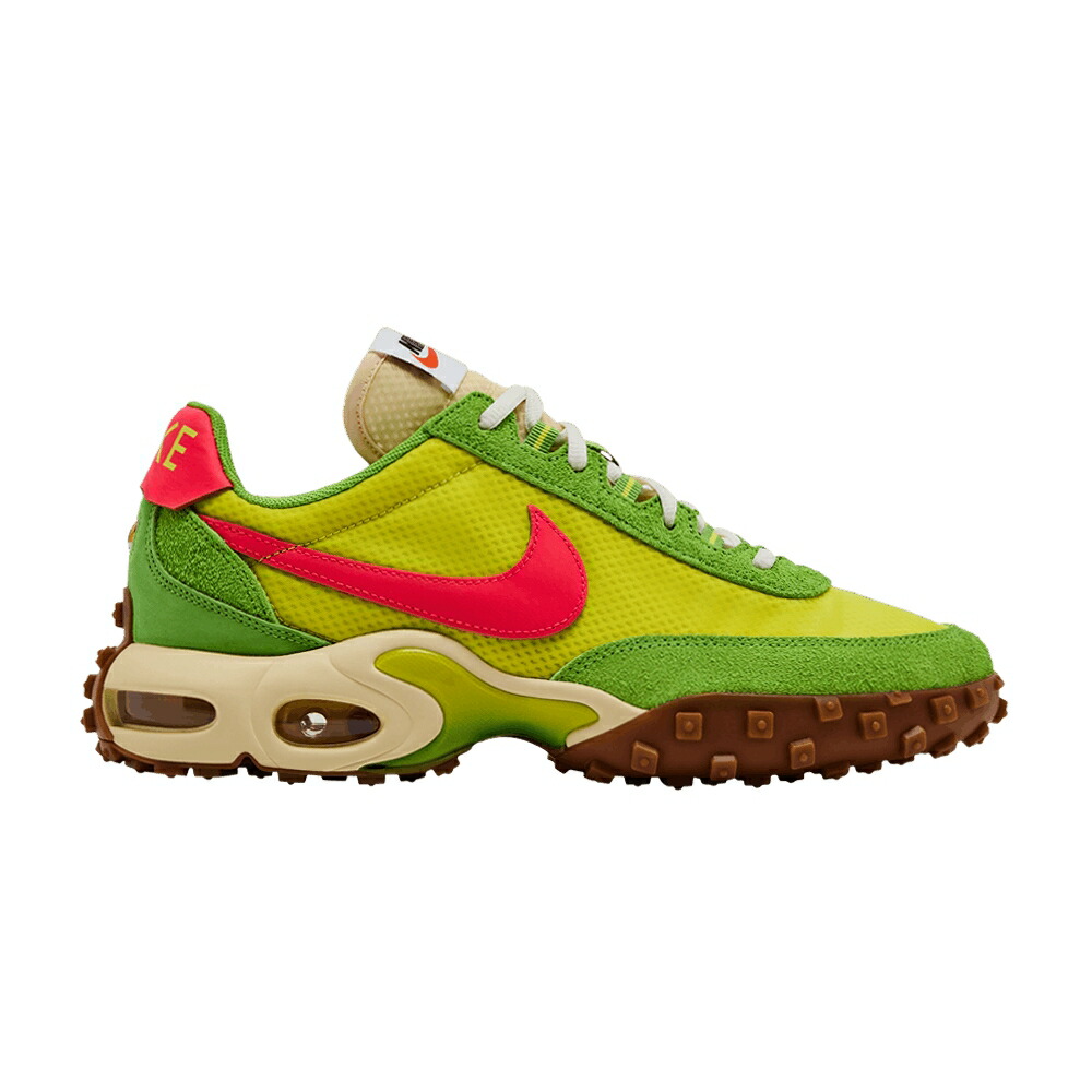 ナイキ マックス ワーヘル 赤銅色 赤銅色 大気圏マックス \u0027ELECTROLIME CRIMSON\u0027 スニーカー メンズ NIKE AIR MAX WAFFLE RACER SP FLASH / ELECTROLIME GUM MEDIUM BROWN