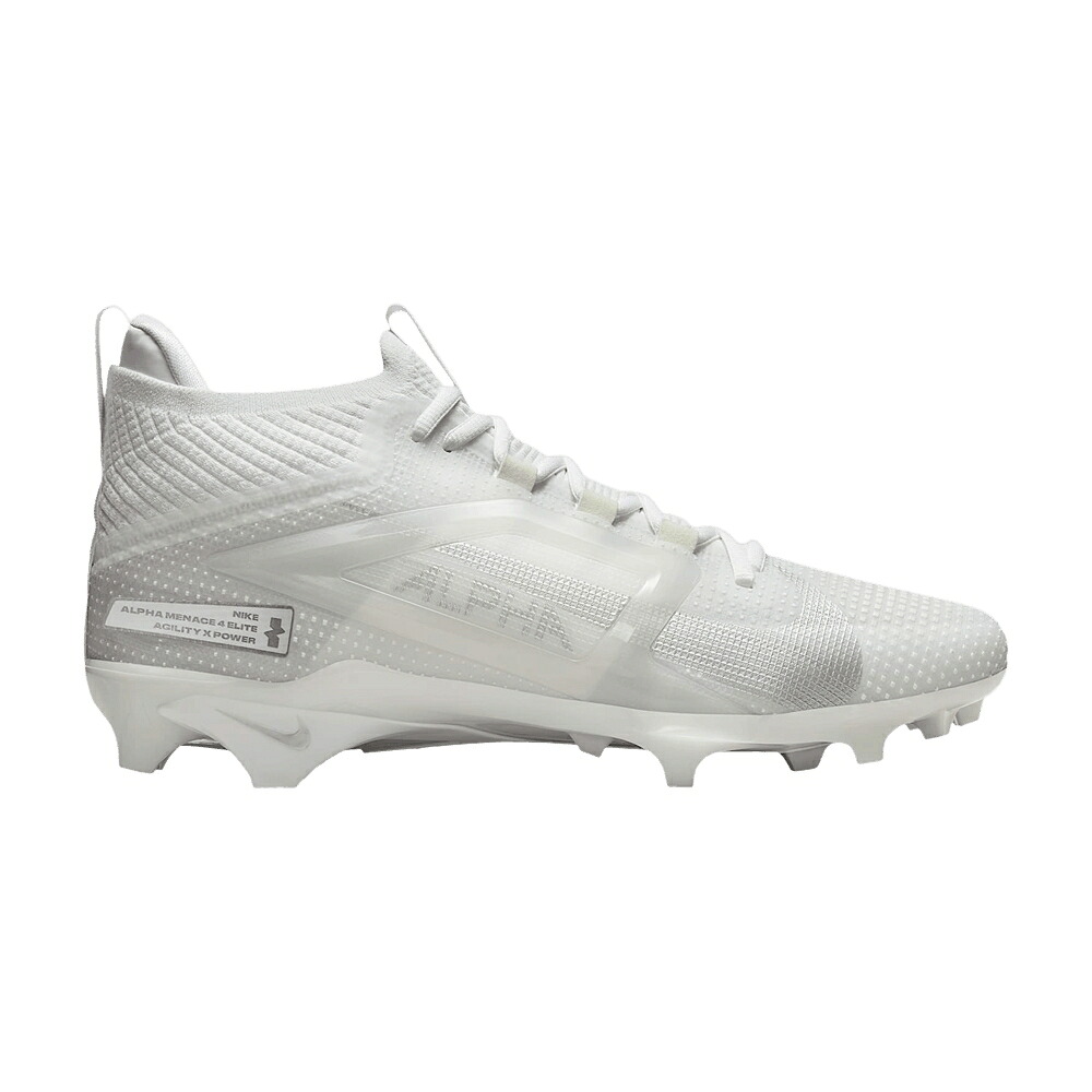 ナイキ アルファ エリート 白いこと 白いこと しろがね色 しろがね色 \u0027WHITE SILVER\u0027 スニーカー メンズ NIKE ALPHA MENACE 4 ELITE \u0027WHITE/METALLIC / WHITE METALLIC SILVER