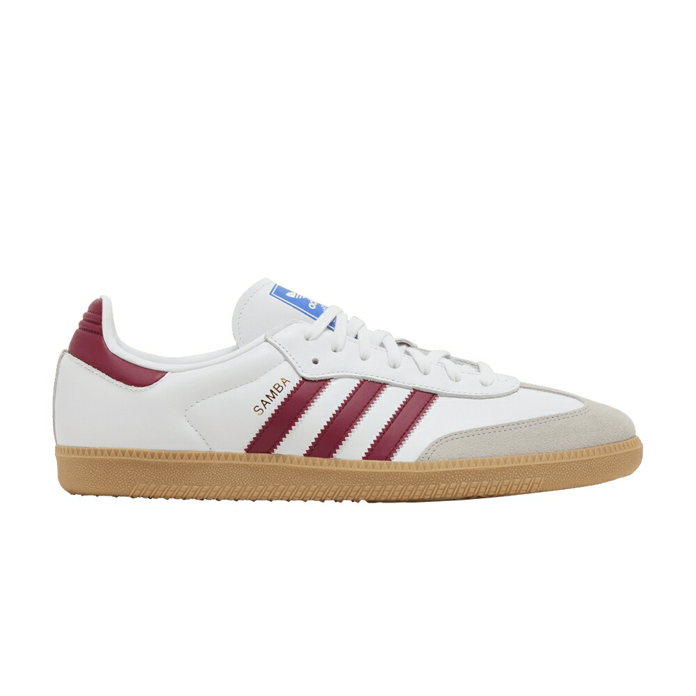 アディダス メンズ サンバ ワイン色 バーガンディー 白色 ホワイト MEN WHITE GUM スニーカー ADIDAS SAMBA OG BURGUNDY / CLOUD WHITE BURGUNDY GUM