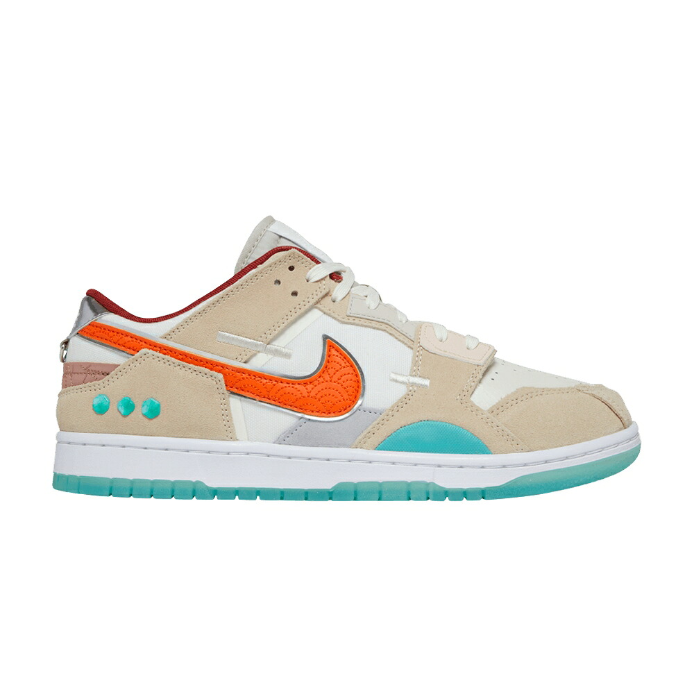 ナイキ ダンク 混雑時 橙 オレンジ色 白いこと 白いこと ダンクロー \u0027SHAPELESS LIMITLESS\u0027 スニーカー メンズ NIKE DUNK LOW SCRAP \u0027SHAPELESS, FORMLESS, / SAIL RUSH ORANGE WHITE