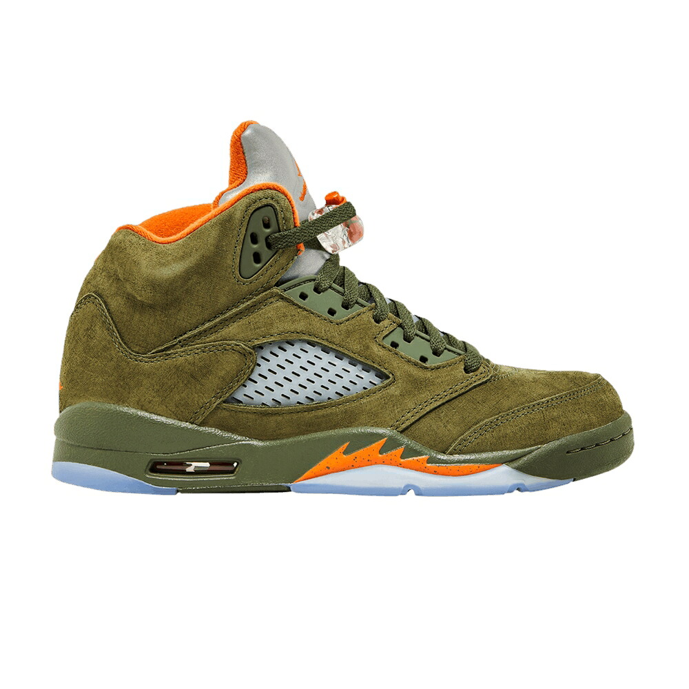 ナイキ 正規陸軍 オリーブ 橙 オレンジ色 エアジョーダン \u0027OLIVE\u0027 お坊っちゃん キッズ AIR JORDAN AIR JORDAN 5 RETRO GS 2024 / ARMY OLIVE SOLAR ORANGE もの言う花 マタニティ スニーカー