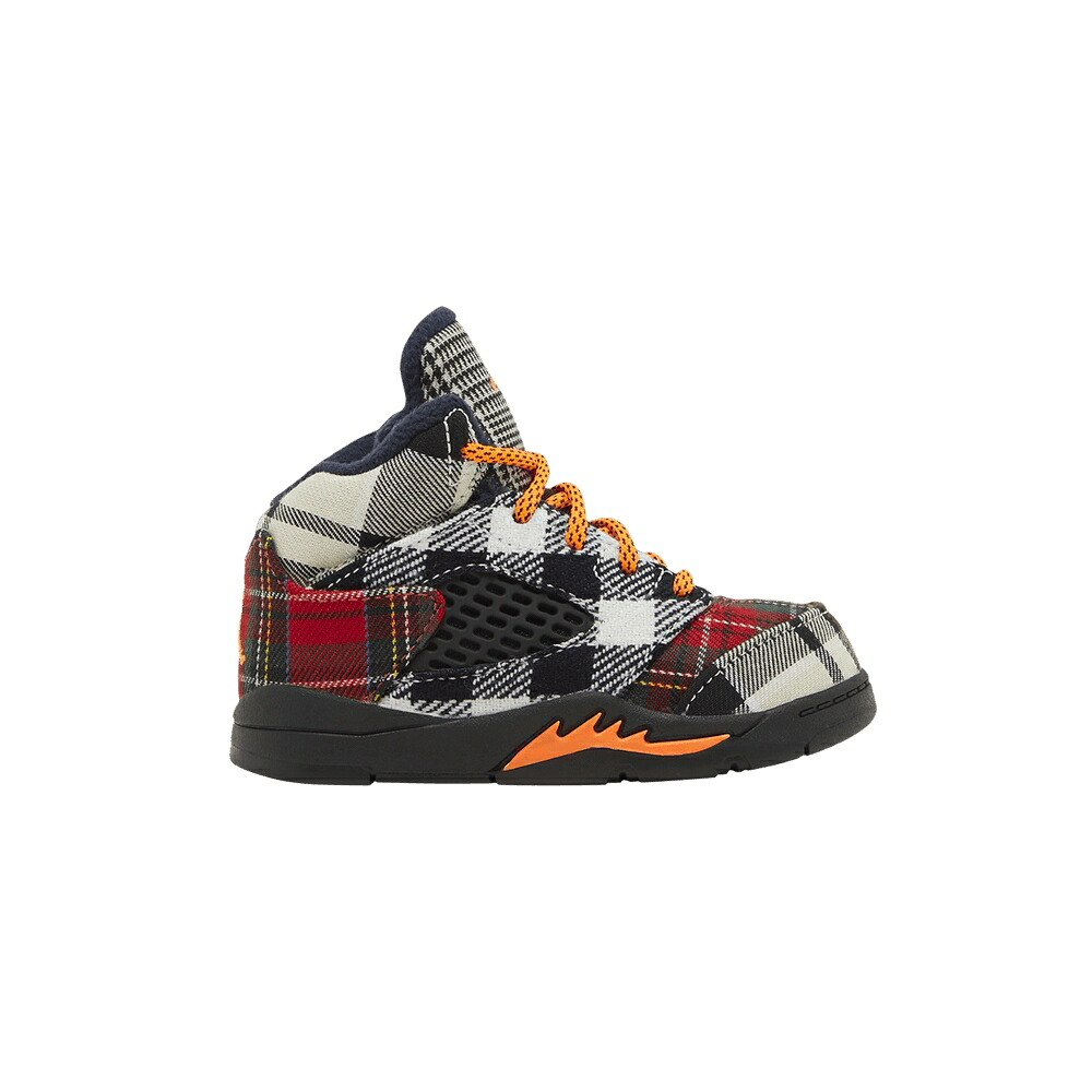 ナイキ 黒いこと 黒いこと 橙 オレンジ色 エアジョーダン \u0027PLAID\u0027 もの言う花 AIR JORDAN AIR JORDAN 5 RETRO TD / BLACK TOTAL ORANGE DARK OBSIDIAN