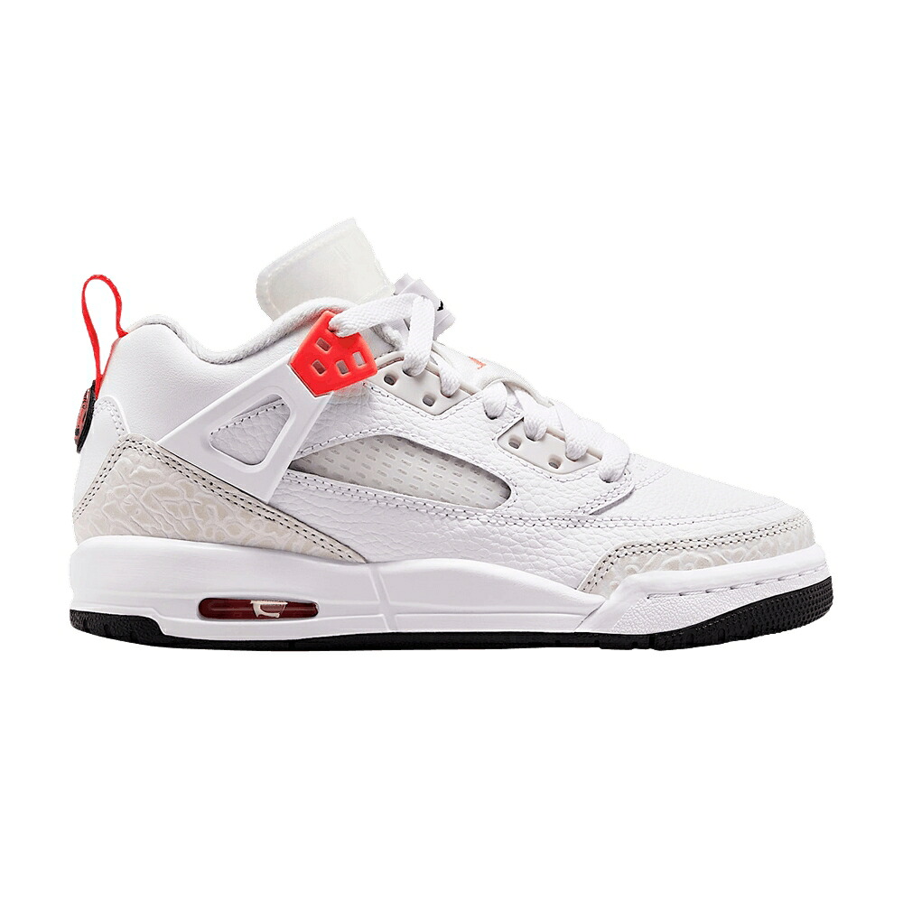 ナイキ 白色 ホワイト 灰色 グレー 黒色 ブラック エアジョーダン 'WHITE GREY' ジュニア キッズ AIR JORDAN AIR JORDAN SPIZIKE LOW GS VAST / WHITE VAST GREY BLACK BRIGHT ベビー マタニティ スニーカー｜スニケス