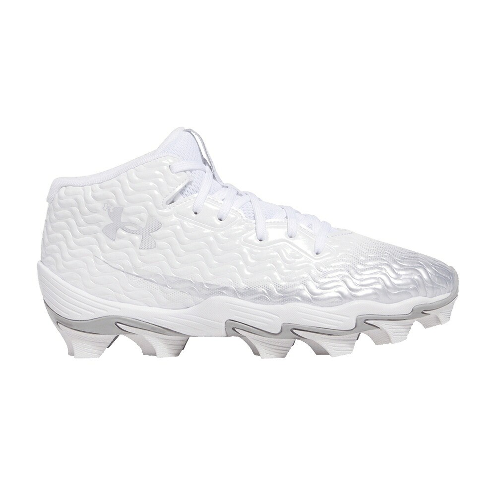 白色 ホワイト 銀色 シルバー アンダーアーマー 'WHITE SILVER' スニーカー メンズ UNDER ARMOUR UNDER ARMOUR SPOTLIGHT HAMMER JR METALLIC / WHITE METALLIC SILVER｜スニケス