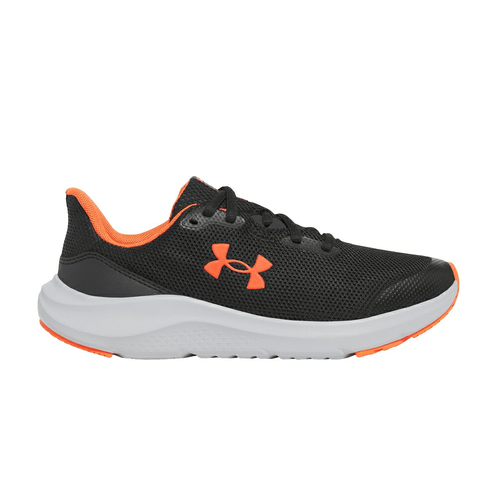 黒色 ブラック 赤 レッド アンダーアーマー 'BLACK RED' ジュニア キッズ UNDER ARMOUR UNDER ARMOUR CHARGED PURSUIT 4 GS ARES / BLACK ANTHRACITE ARES RED ベビー マタニティ スニーカー|スニケス
