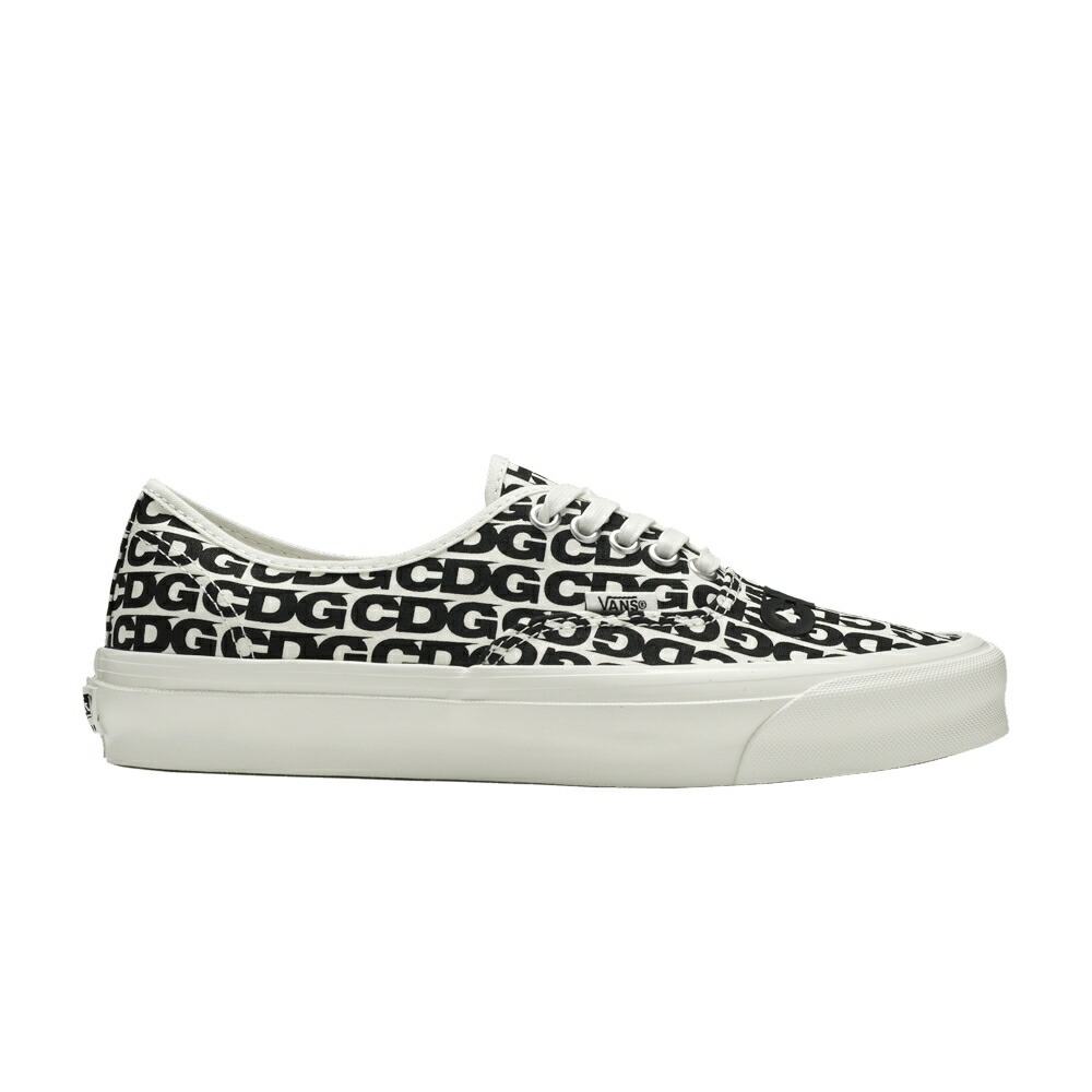 ヴァンズ バンズ オーセンティック ブランク 黒色 ブラック 'CDG BLANC' スニーカー メンズ VANS COMME DES GAR ONS X OG AUTHENTIC LX PRINT - BLANC DE 2018 / BLANC DE BLANC BLACK