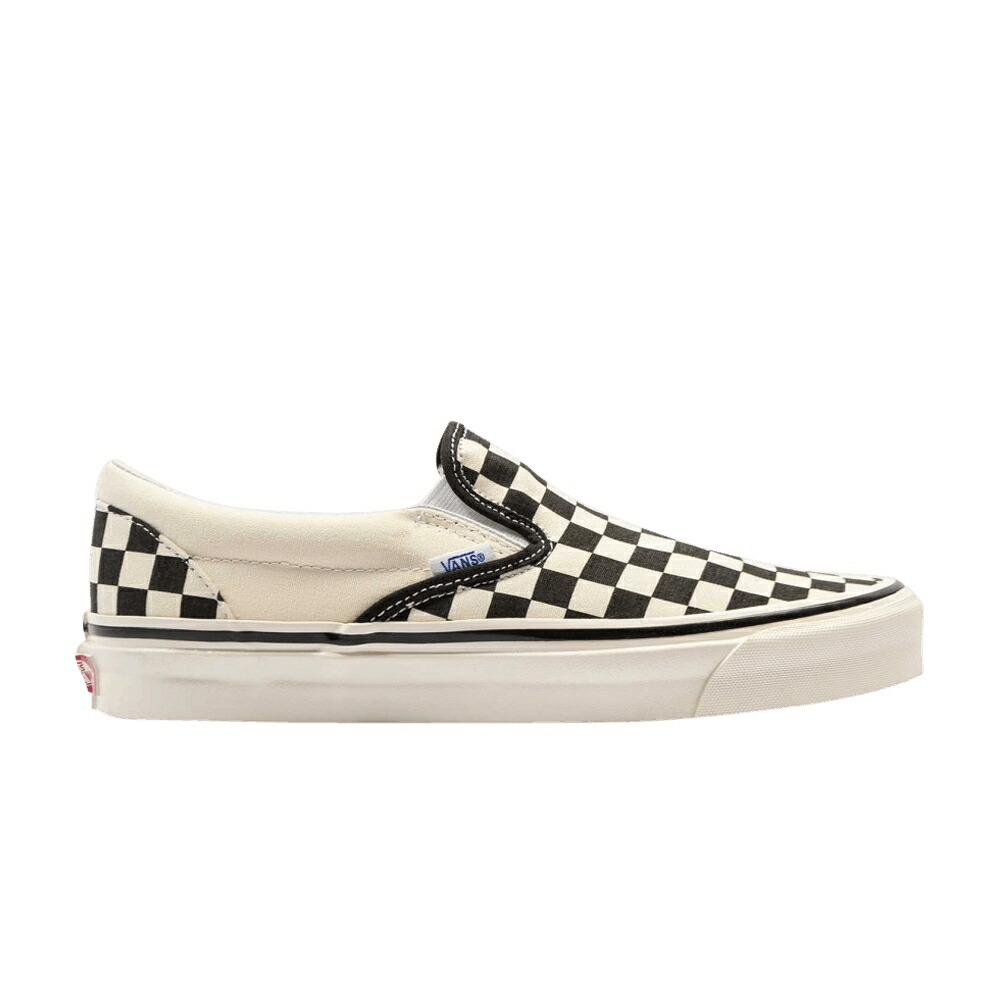 ヴァンズ バンズ クラシック スリッポン ファクトリー 黒色 ブラック 白色 ホワイト ANAHEIM CHECKERBOARD スニーカー メンズ VANS CLASSIC SLIP-ON 98 DX FACTORY - / CHECKERBOARD BLACK WHITE