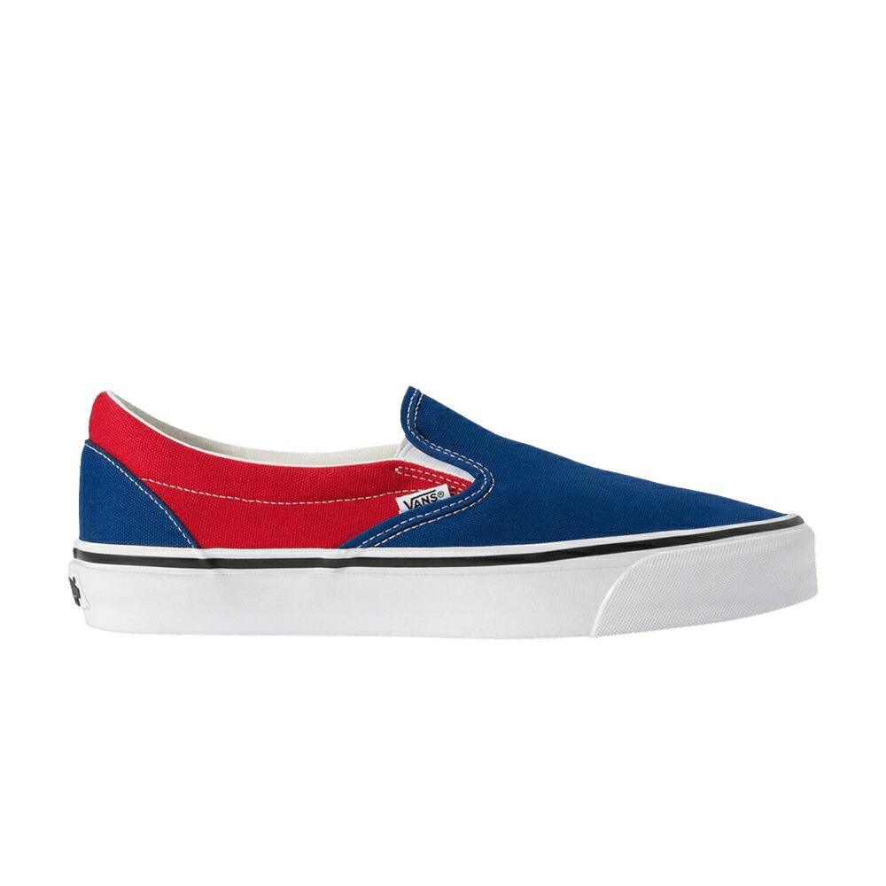 ヴァンズ バンズ クラシック スリッポン 赤 レッド 紺色 ネイビー RED NAVY スニーカー メンズ VANS ENGINEERED GARMENTS X CLASSIC SLIP-ON 98 / RED NAVY