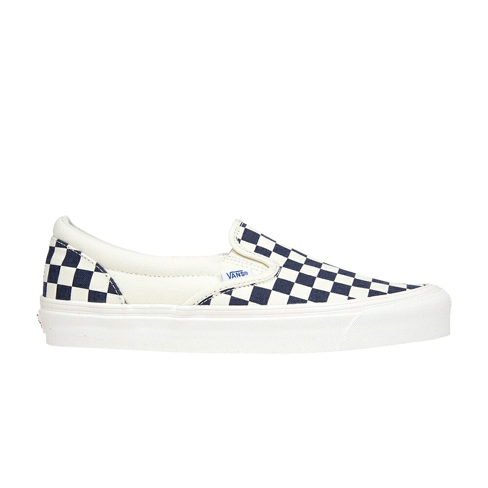 ヴァンズ バンズ 古典派音楽 スリッポン 白いこと 白いこと 紺色 米国海軍 \u0027NAVY CHECKERBOARD\u0027 スニーカー メンズ VANS OG CLASSIC SLIP-ON LX / WHITE NAVY