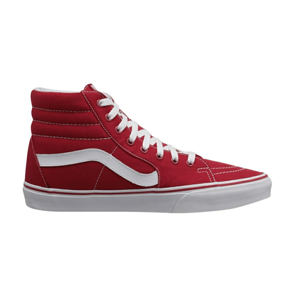 ヴァンズ バンズ スケートハイ 赤 レッド 'FORMULA ONE' スニーカー メンズ VANS SK8-HI CANVAS / RED