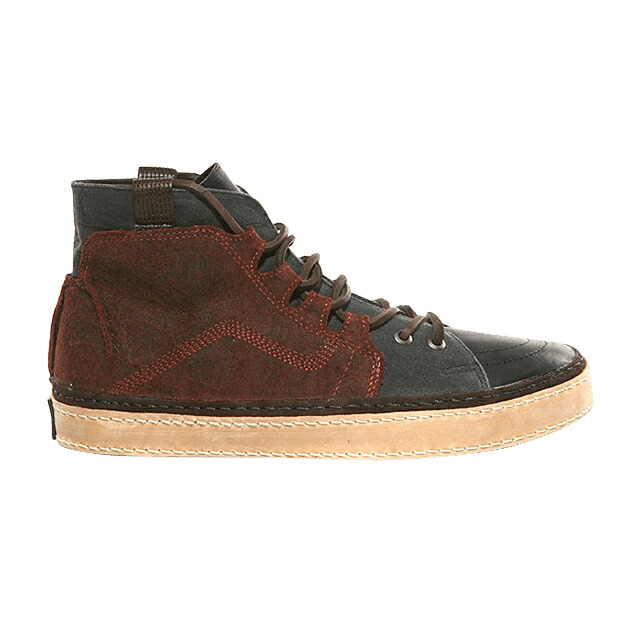 ヴァンズ バンズ 紺色 ネイビー 茶色 ブラウン スケート ハイ スニーカー メンズ VANS TAKA HAYASHI X BILLYKIRK SK8 HI TH LX / NAVY BROWN｜スニケス