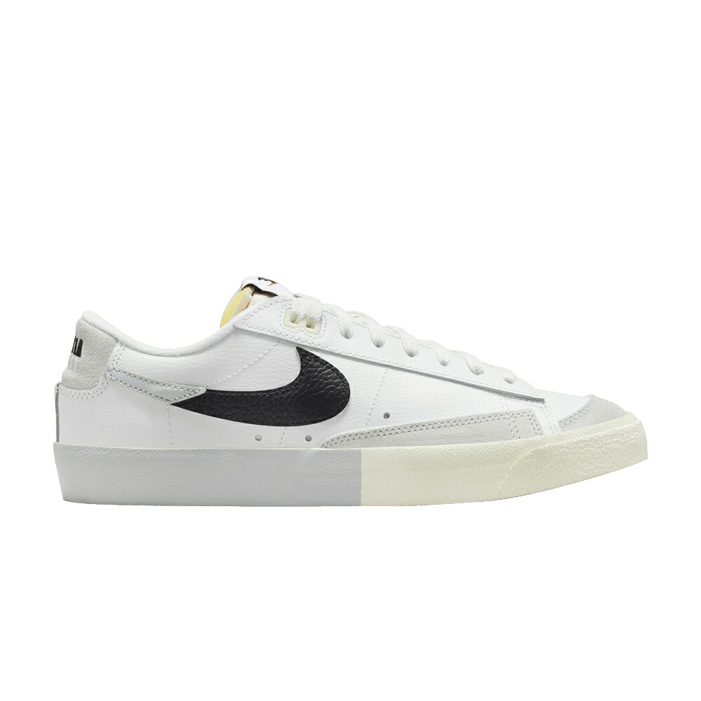 ナイキ ブレイザー 白色 ホワイト 黒色 ブラック 銀色 シルバー '77 'SPLIT BLACK' スニーカー メンズ NIKE BLAZER LOW - WHITE / SUMMIT WHITE BLACK LIGHT SILVER|スニケス