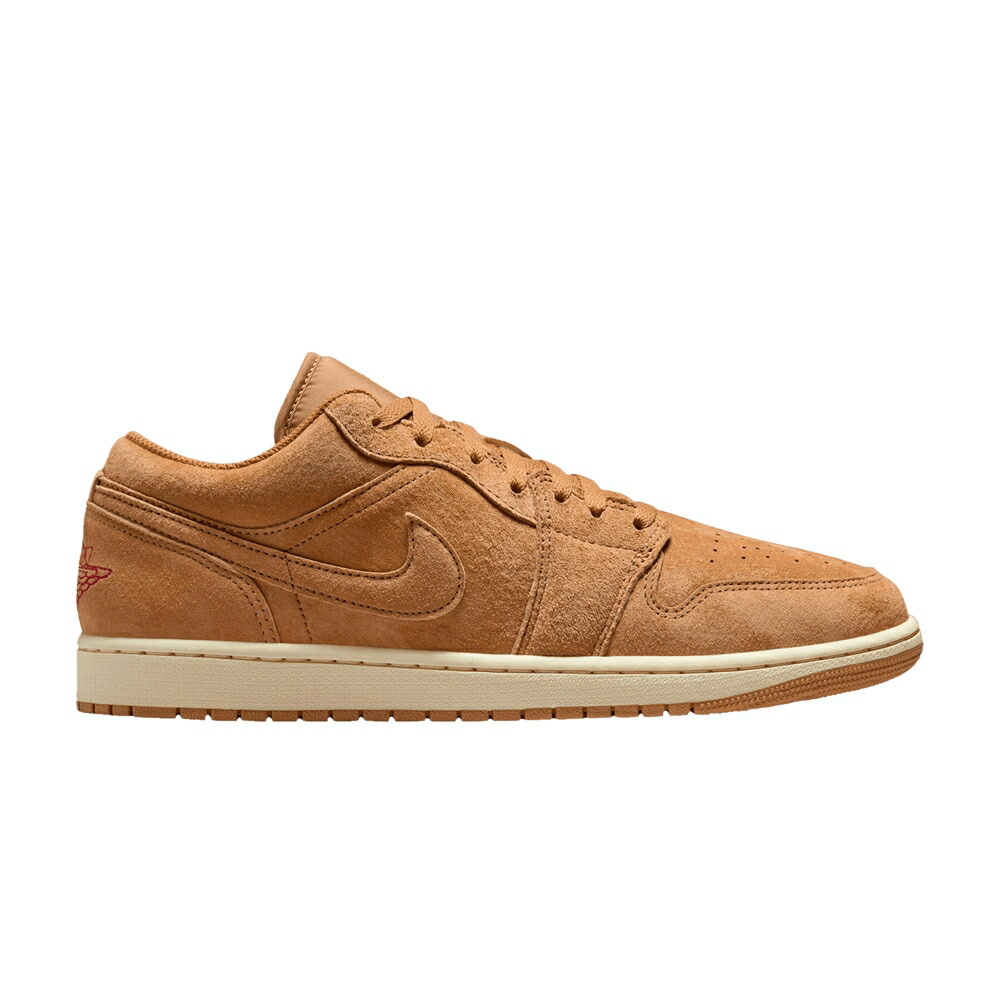 ナイキ 赤 赤いこと エアジョーダン \u0027FLAX\u0027 スニーカー メンズ AIR JORDAN AIR JORDAN 1 LOW / FLAX VARSITY RED MUSLIN 靴-スニーカー