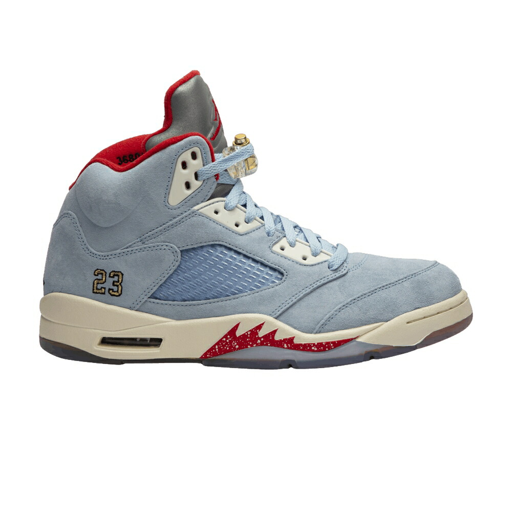 ナイキ 青色 ブルー ゴールド エアジョーダン 'ICE BLUE' スニーカー メンズ AIR JORDAN TROPHY ROOM X AIR JORDAN 5 RETRO / ICE BLUE SAIL METALLIC GOLD｜スニケス