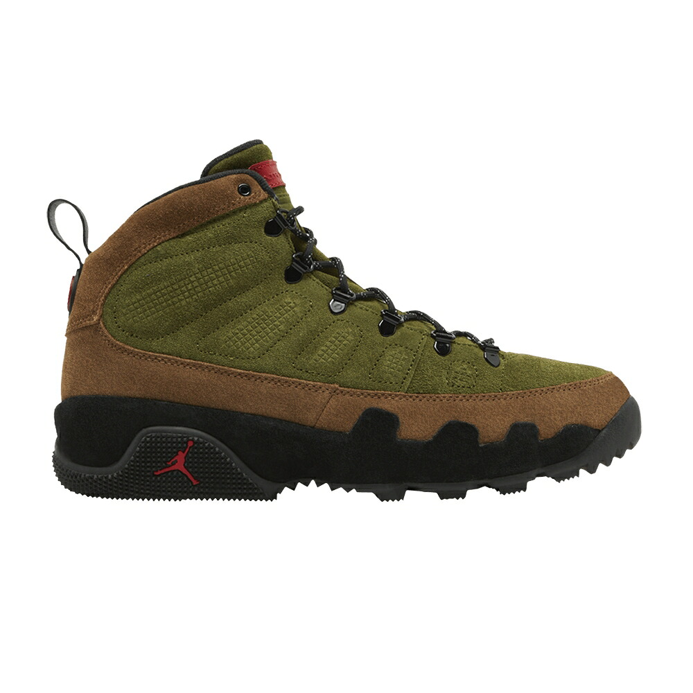 ナイキ ブーツ 赤銅色 赤銅色 オリーブ エアジョーダン \u0027BEEF BROCCOLI\u0027 スニーカー メンズ AIR JORDAN AIR JORDAN 9 RETRO BOOT NRG AND / BROWN OLIVE