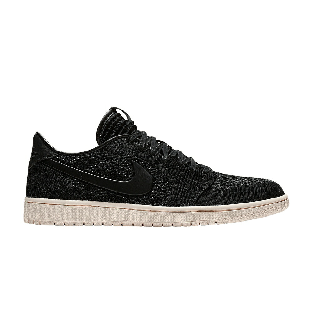 ナイキ 飛球編み物 黒いこと 黒いこと エアジョーダン \u0027BLACK ICE\u0027 スニーカー メンズ AIR JORDAN AIR JORDAN 1 LOW FLYKNIT GUAVA / BLACK GUAVA ICE