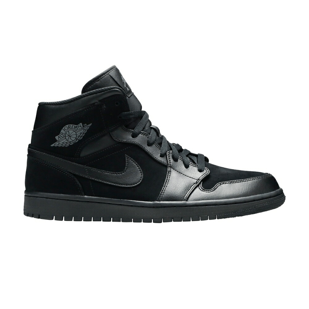 ナイキ ミッド 黒色 ブラック 灰色 グレー エアジョーダン 'BLACK' スニーカー メンズ AIR JORDAN AIR JORDAN 1 MID / BLACK DARK GREY BLACK