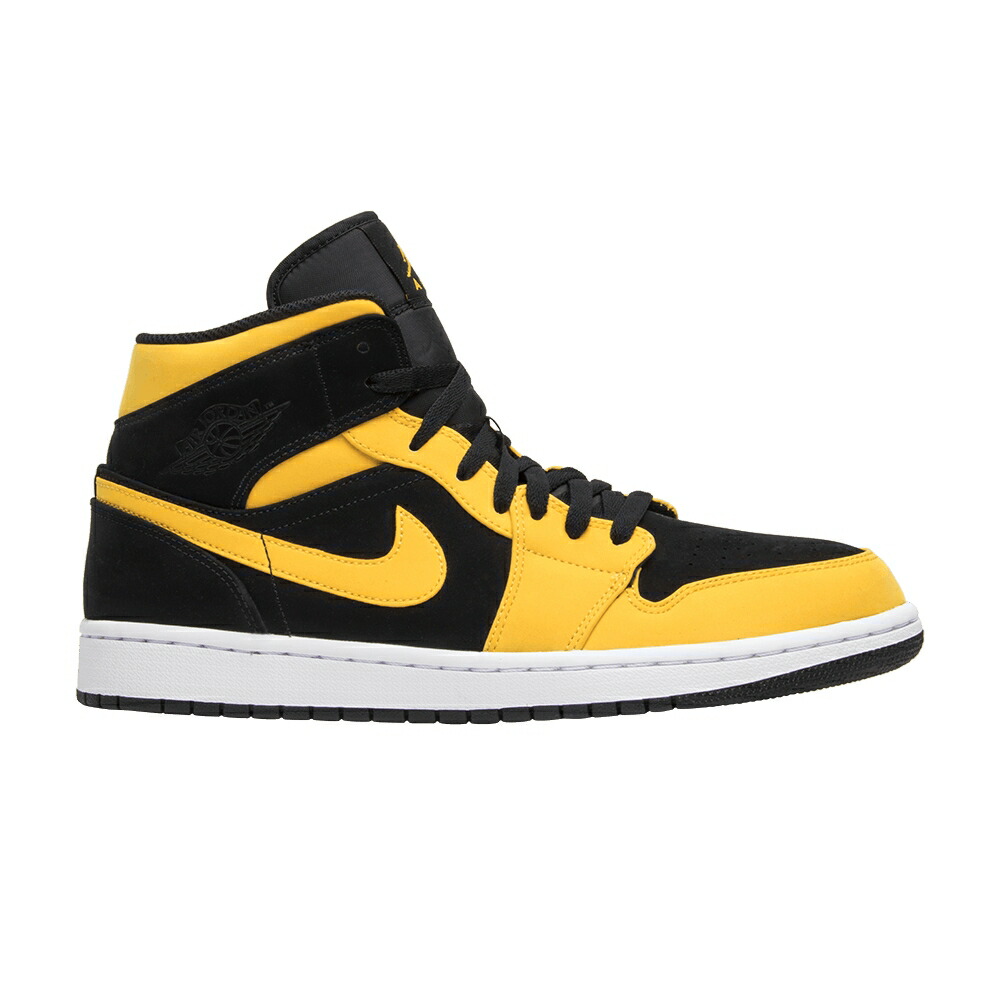 ナイキ ミッド 黒色 ブラック ゴールド 白色 ホワイト エアジョーダン REVERSE LOVE スニーカー メンズ AIR JORDAN AIR JORDAN 1 RETRO MID NEW / BLACK UNIVERSITY GOLD WHITE