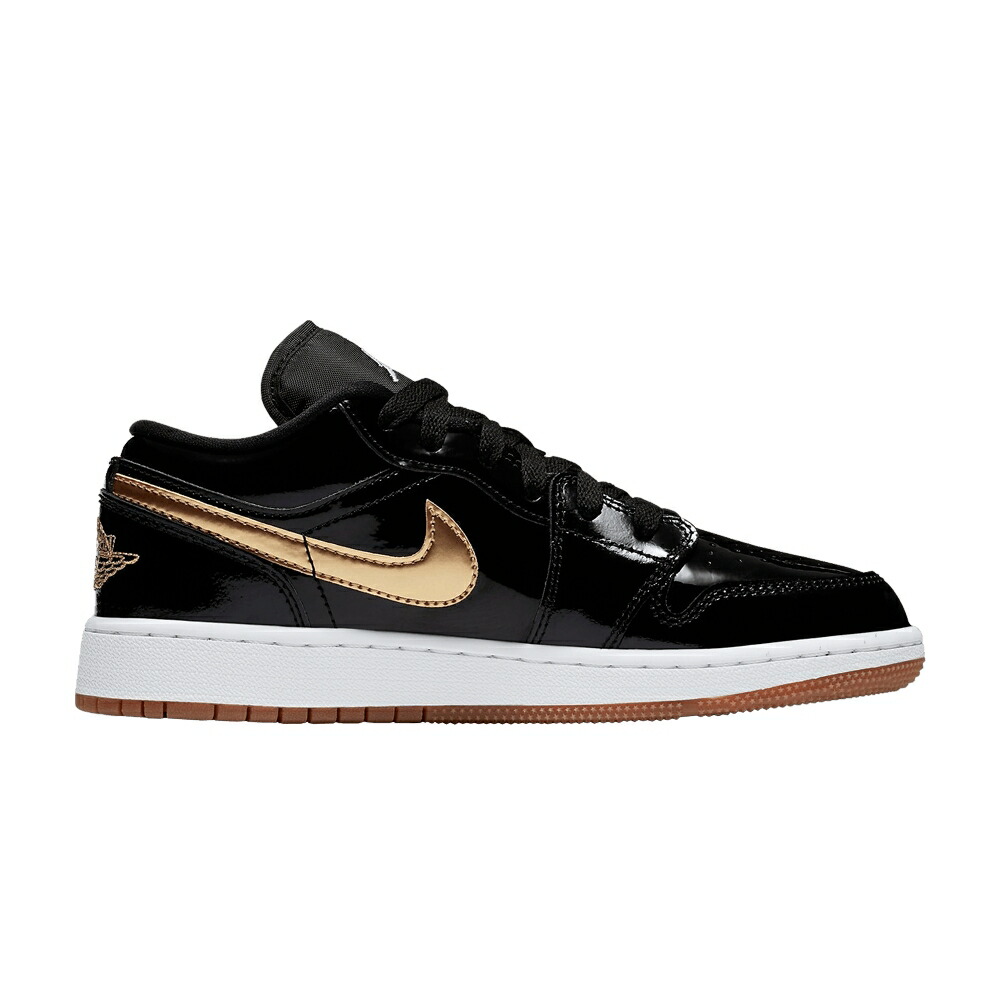 ナイキ 黒いこと 黒いこと ゴールド エアジョーダン \u0027METALLIC GOLD\u0027 御坊っちゃん キッズ AIR JORDAN AIR JORDAN 1 LOW GS / BLACK METALLIC GOLD もの言う花 マタニティ スニーカー