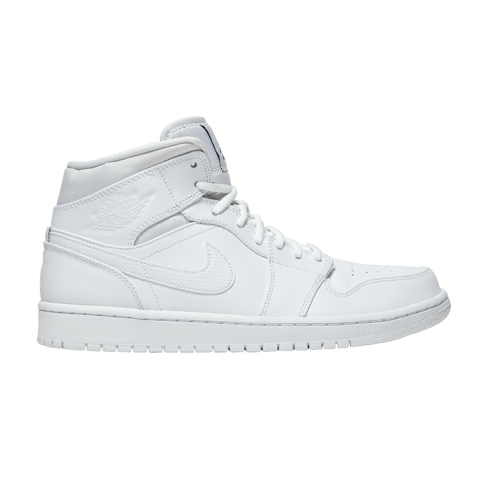 ナイキ ミッド 白いこと 白いこと 黒いこと 黒いこと エアジョーダン \u0027WHITE\u0027 スニーカー メンズ AIR JORDAN AIR JORDAN 1 RETRO MID / WHITE BLACK WHITE スニーカー-メンズ靴-靴