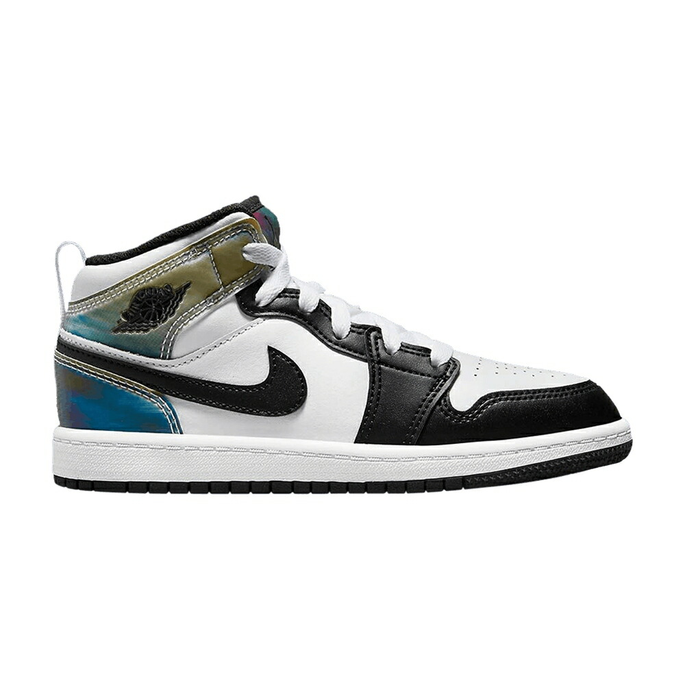 ナイキ ミッド 白色 ホワイト 黒色 ブラック ヒート エアジョーダン HEAT CHANGE ジュニア キッズ AIR JORDAN AIR JORDAN 1 MID SE PS REACTIVE COLOR / WHITE BLACK HEAT REACTIVE ベビー マタニティ スニーカー