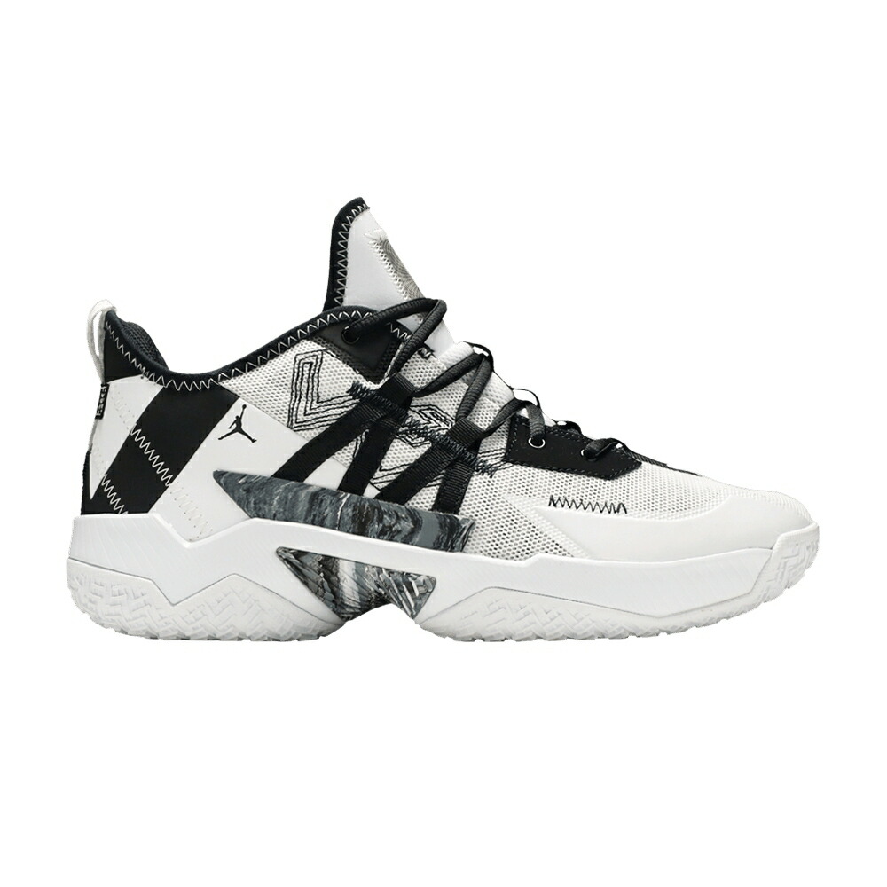 ナイキ 白色 ホワイト 黒色 ブラック 灰色 グレー エアジョーダン 'MARBLE' スニーカー メンズ AIR JORDAN AIR JORDAN ONE TAKE 2 / WHITE BLACK WOLF GREY BLACK