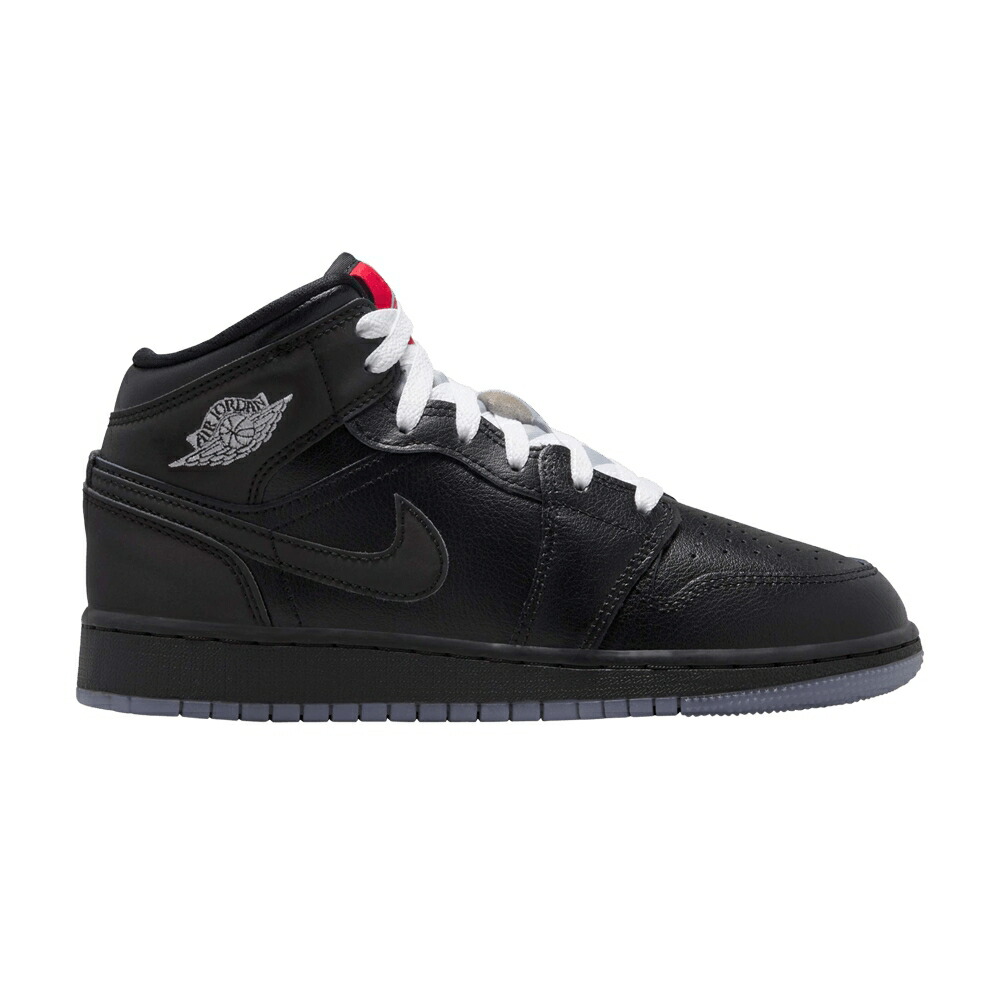 ナイキ ミッド 黒色 ブラック 白色 ホワイト 灰色 グレー エアジョーダン BLACK REIMAGINED ジュニア キッズ AIR JORDAN AIR JORDAN 1 MID GS METALLIC / BLACK WHITE WOLF GREY BLACK ベビー マタニティ スニー