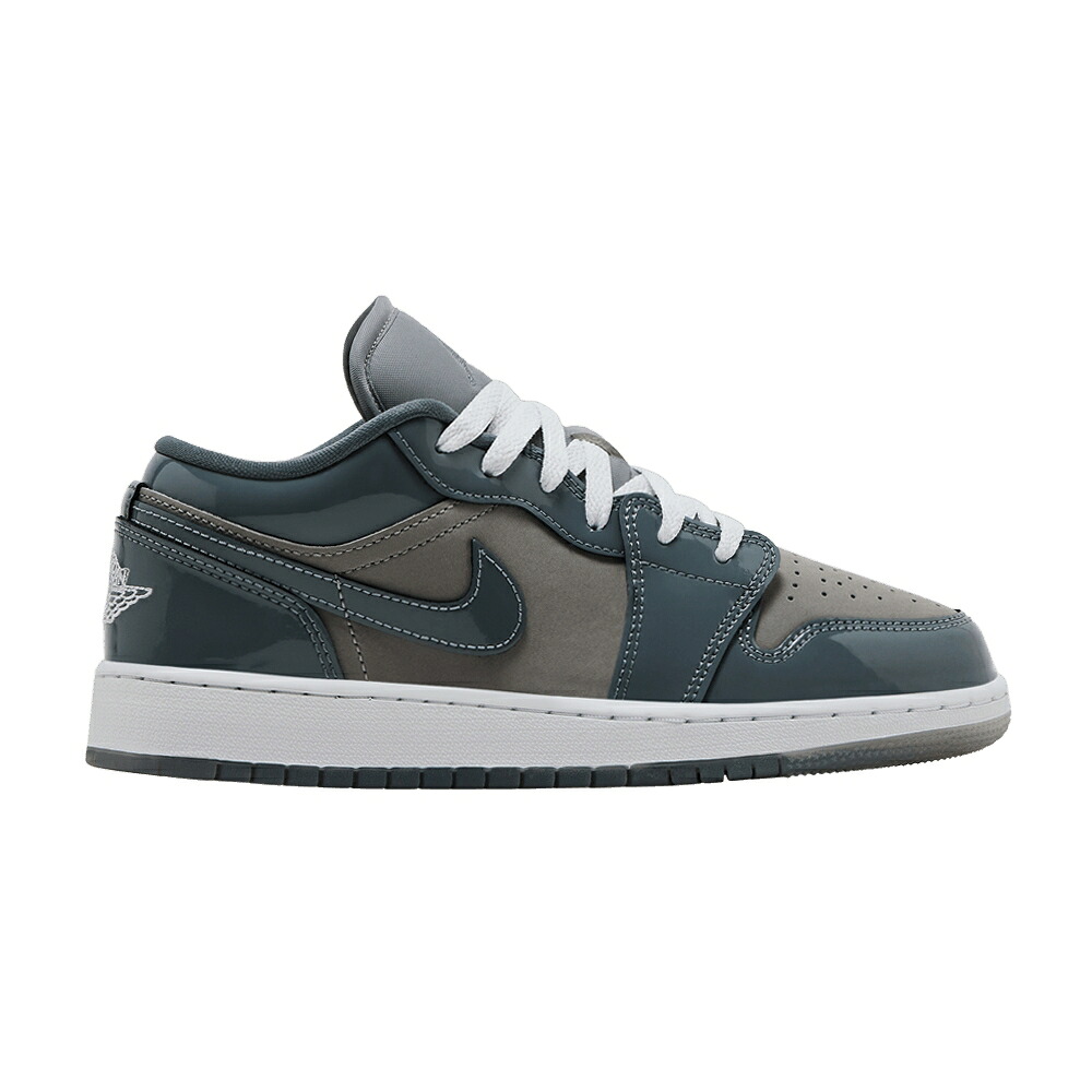 ナイキ クール 灰色 グレー 白色 ホワイト エアジョーダン 'PATENT GREY' ジュニア キッズ AIR JORDAN AIR JORDAN 1 LOW GS COOL / MEDIUM GREY WHITE COOL GREY ベビー マタニティ スニーカー|スニケス