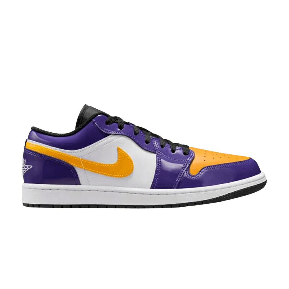ナイキ 厚地の外套 紫 パープル ゴールド エアジョーダン \u0027LAKERS\u0027 スニーカー メンズ AIR JORDAN AIR JORDAN 1 LOW / COURT PURPLE UNIVERSITY GOLD