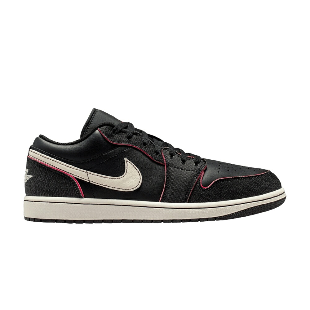 ナイキ 黒いこと 黒いこと 象牙色 エアジョーダン \u0027BLACK DENIM\u0027 スニーカー メンズ AIR JORDAN AIR JORDAN 1 LOW SE / BLACK PALE IVORY BLACK RACER