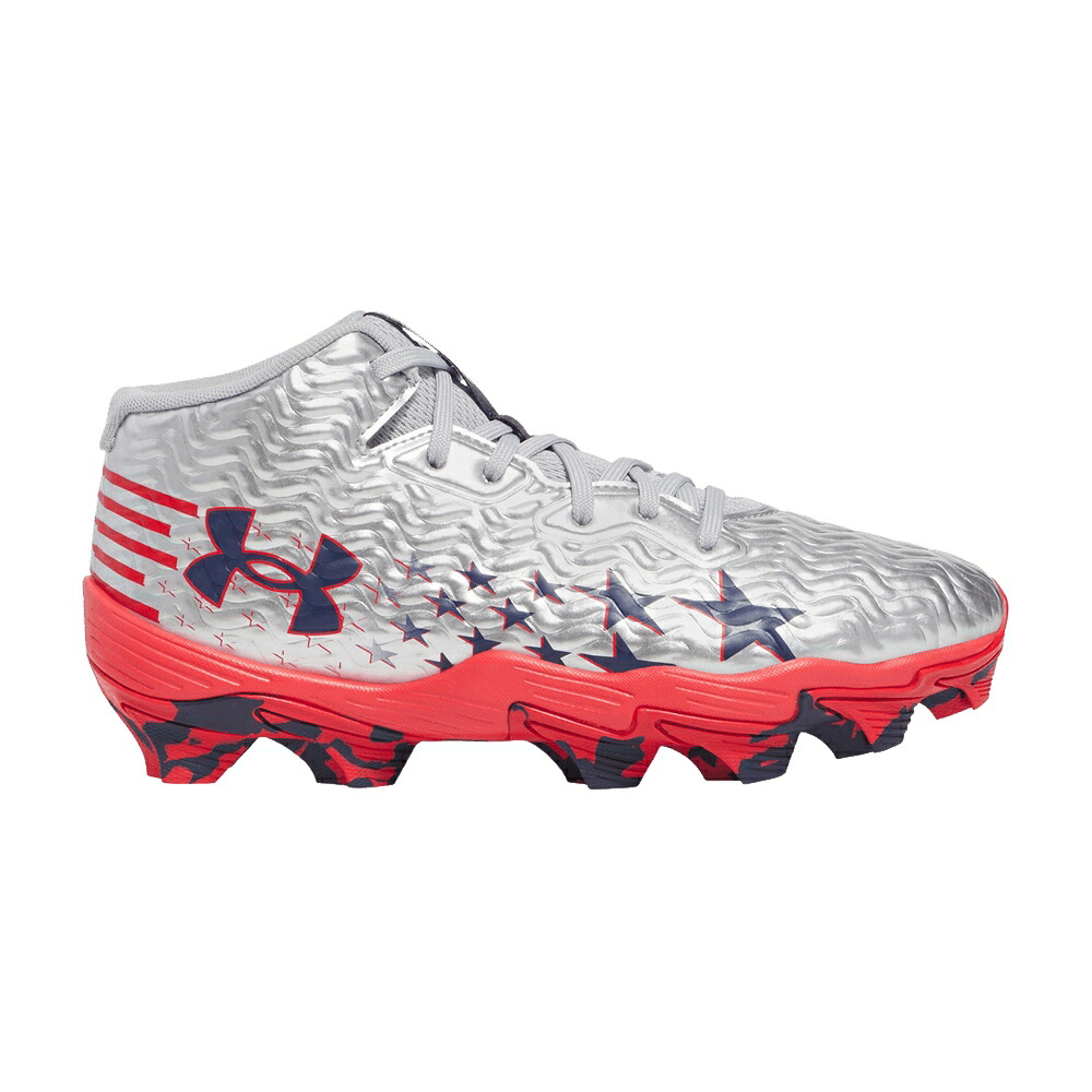 銀色 シルバー 赤 レッド アンダーアーマー 'USA' スニーカー メンズ UNDER ARMOUR UNDER ARMOUR SPOTLIGHT HAMMER JR / METALLIC SILVER RED MIDNIGHT