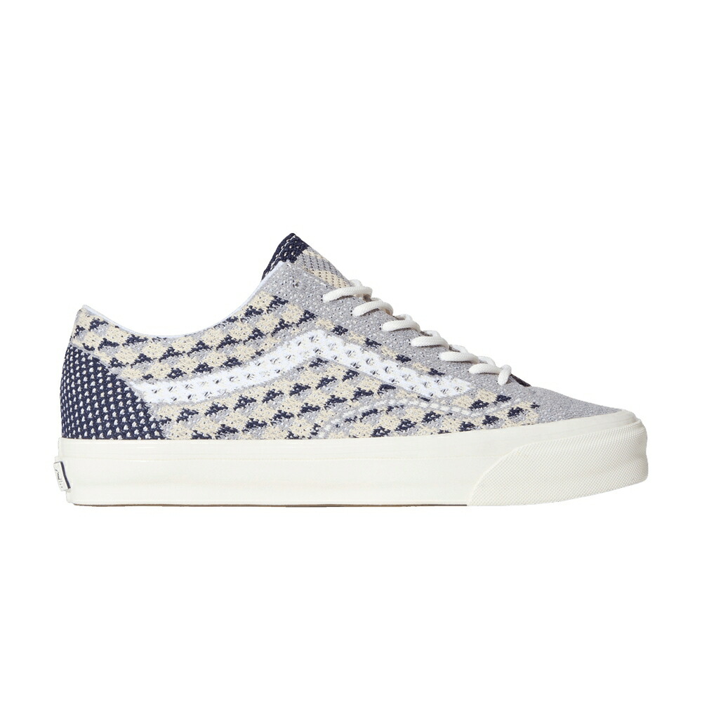 ヴァンズ バンズ プレミアム 灰色 グレー オールドスクール KNIT GREY スニーカー メンズ VANS PREMIUM OLD SKOOL PACK - GEO CHECK FROST / GEO CHECK FROST GREY