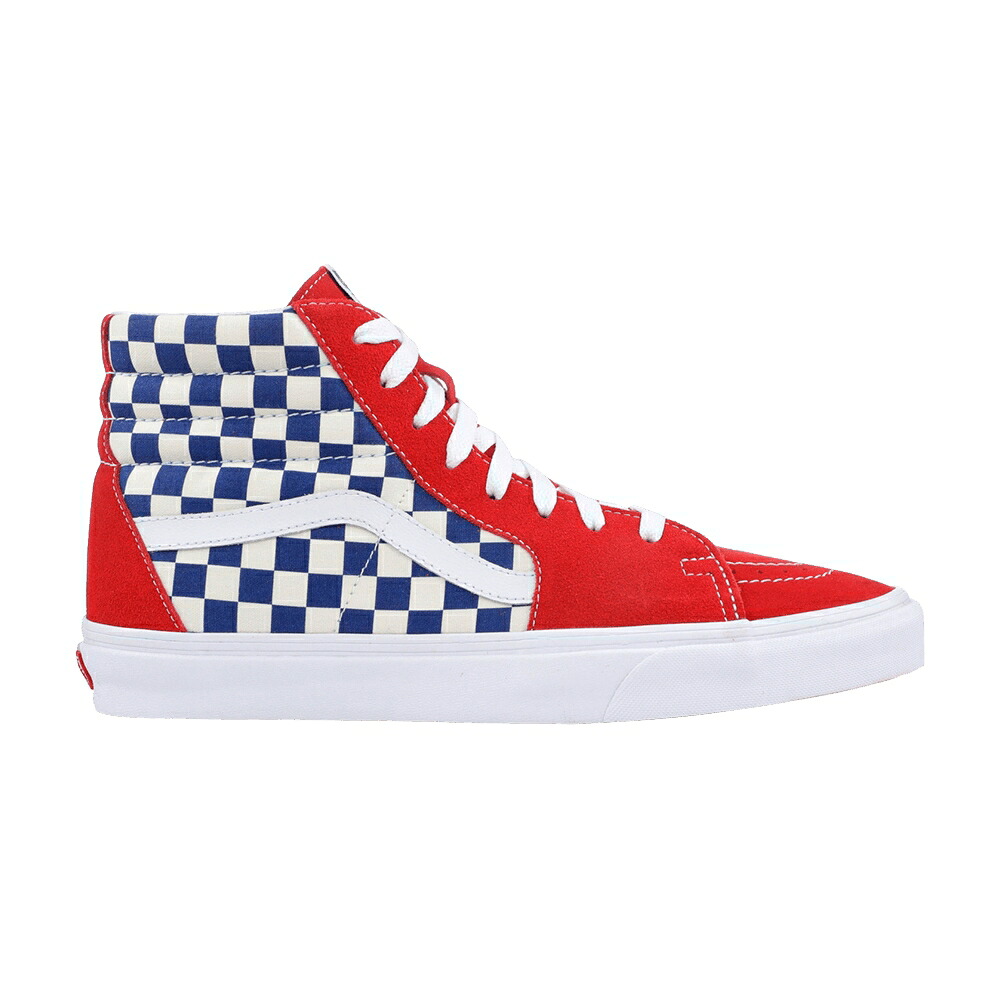 ヴァンズ バンズ スケートハイ 青色 ブルー 赤 レッド 'BMX CHECKERBOARD' スニーカー メンズ VANS SK8-HI / TRUE BLUE RED｜スニケス