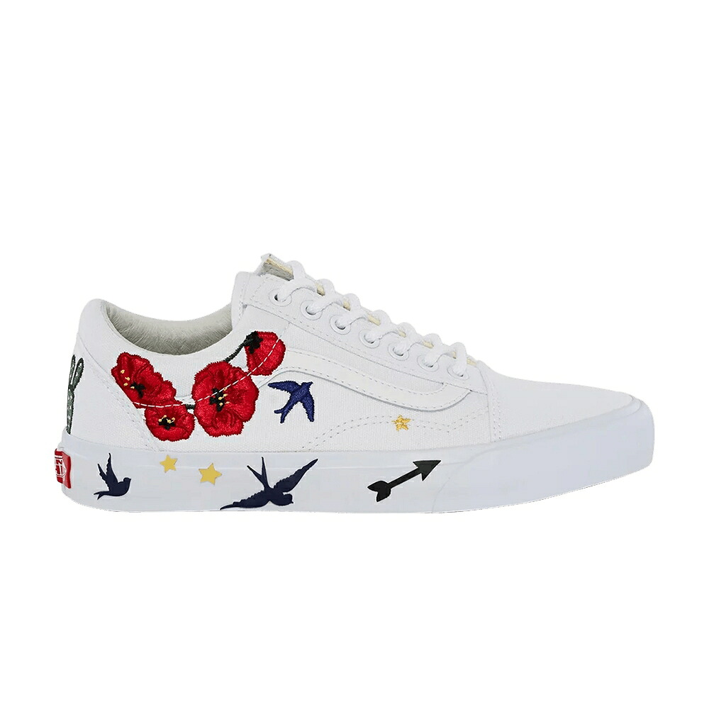 ヴァンズ バンズ 白色 ホワイト オールドスクール 'DESERT EMBELLISH' スニーカー メンズ VANS OLD SKOOL / TRUE WHITE WHITE｜スニケス