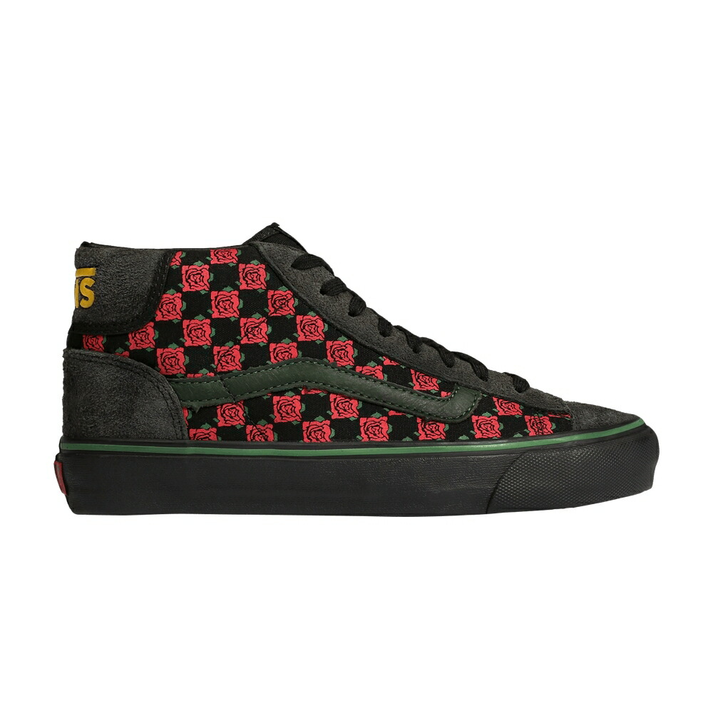 ヴァンズ バンズ ミッド 黒色 ブラック 赤 レッド 'SUB ROSA' スニーカー メンズ VANS BODEGA X MID SKOOL LX / BLACK GARNET RED
