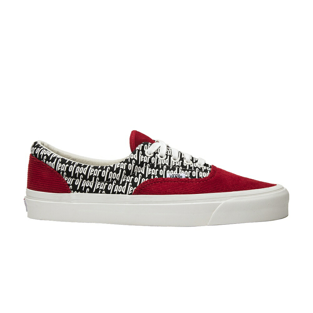 ヴァンズ バンズ 赤 レッド コーデュロイ フィアーオブゴッド COLLECTION RED スニーカー メンズ VANS FEAR OF GOD X ERA 95 DX 2 / RED CORDUROY PRINT