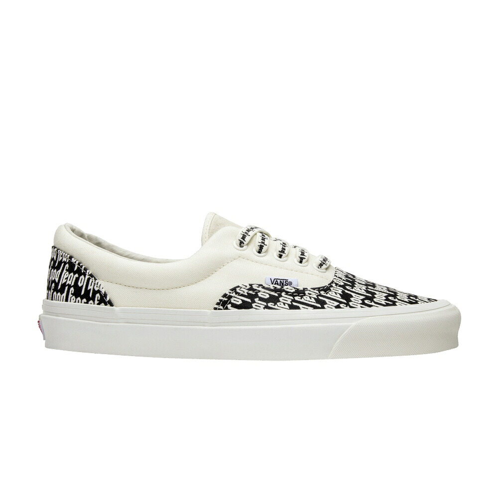 ヴァンズ バンズ 黒いこと 黒いこと フィアーオブゴッド \u0027COLLECTION WHITE\u0027 スニーカー メンズ VANS FEAR OF GOD X ERA 95 DX 2 / MARSHMALLOW BLACK PRINT