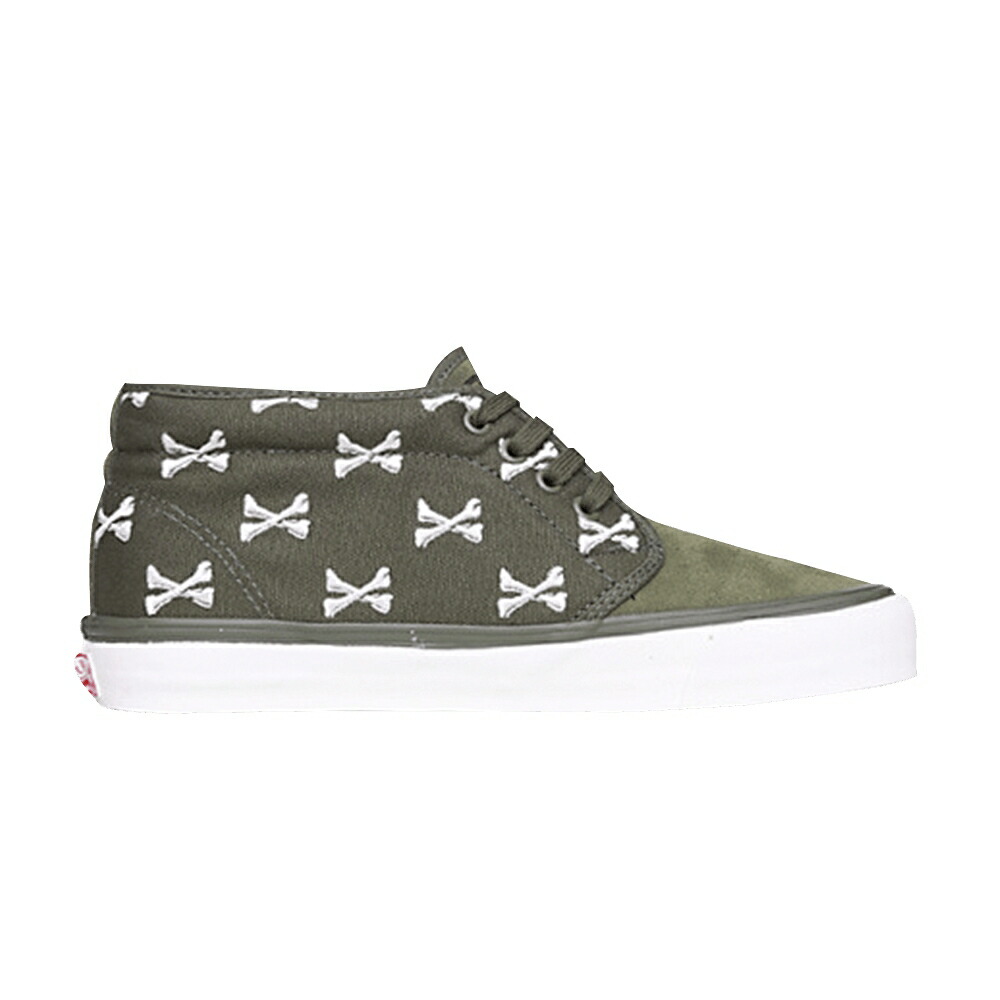 ヴァンズ バンズ ダブルタップス チャッカ ブーツ オリーブ 白色 ホワイト チャッカブーツ BONES スニーカー メンズ VANS WTAPS X OG CHUKKA BOOT LX / OLIVE WHISPER WHITE