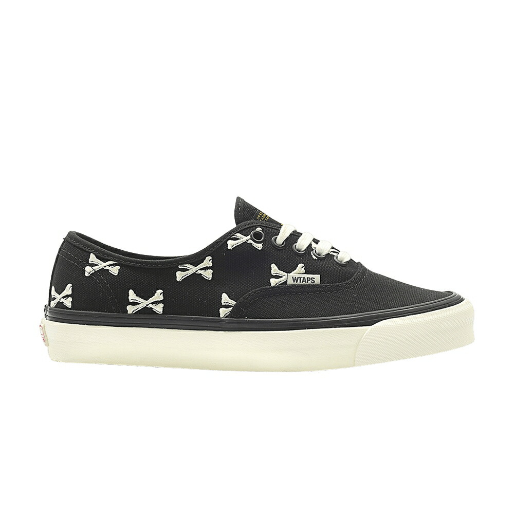 ヴァンズ バンズ ダブルタップス オーセンティック 黒色 ブラック 白色 ホワイト BONES スニーカー メンズ VANS WTAPS X OG AUTHENTIC LX / BLACK WHITE