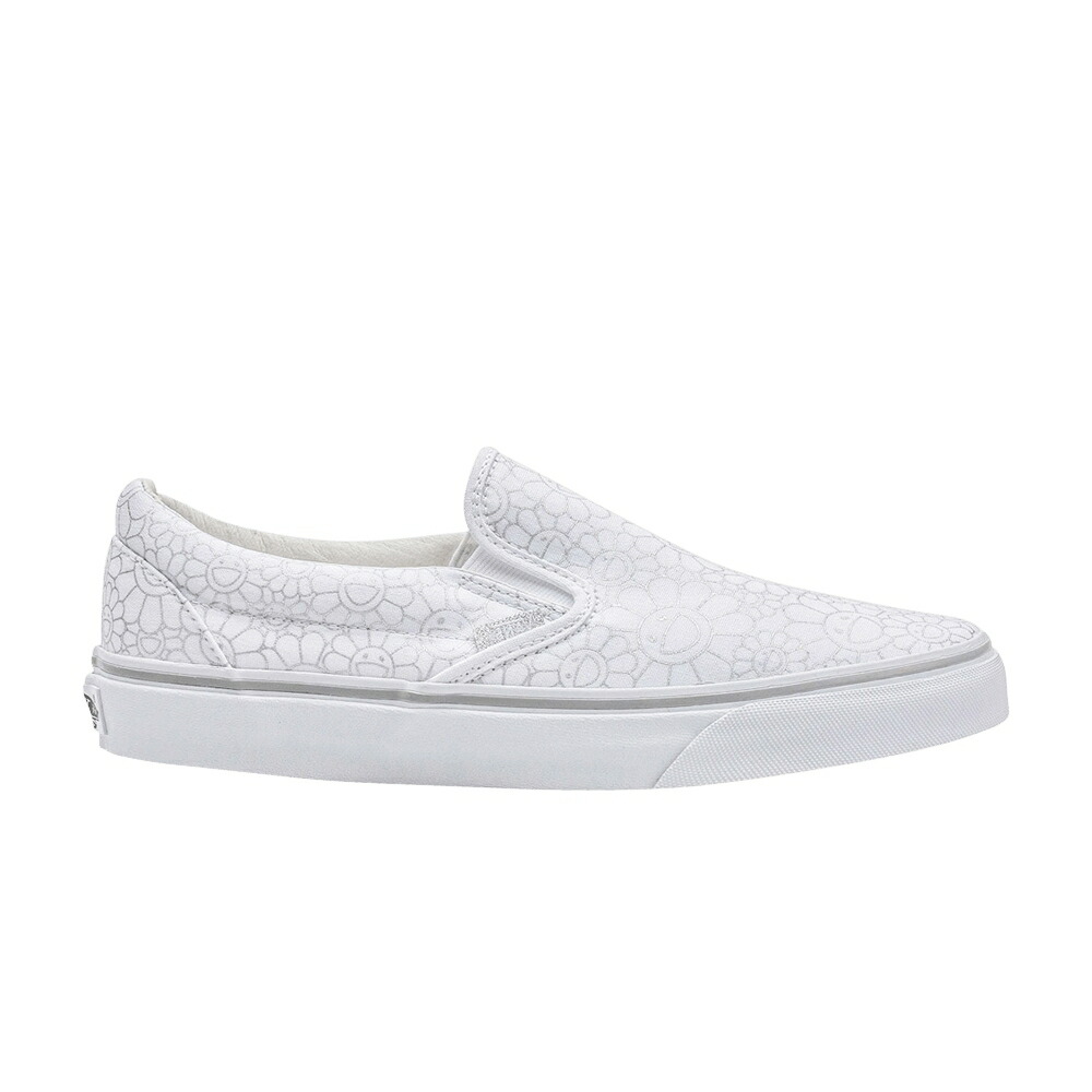 ヴァンズ バンズ 古典派音楽 スリッポン しろがね色 しろがね色 \u0027SILVER FLOWER\u0027 スニーカー メンズ VANS TAKASHI MURAKAMI CLASSIC SLIP-ON LX / SILVER LINE