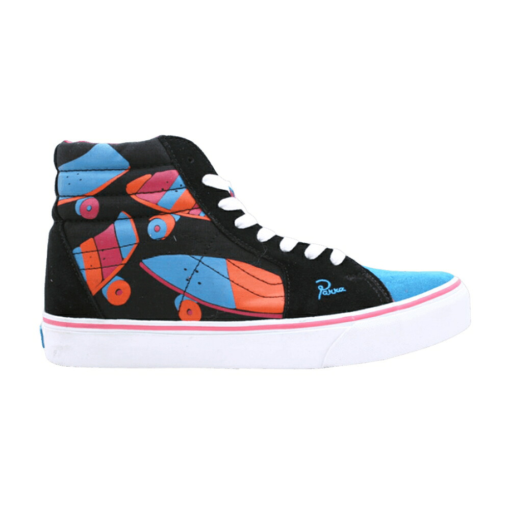 ヴァンズ バンズ スケートハイ 黒色 ブラック スニーカー メンズ VANS PARRA X SK8-HI / BLACK｜スニケス