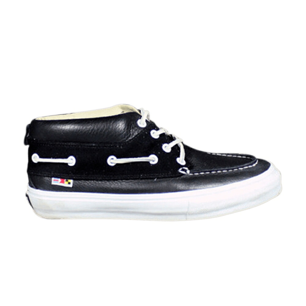 ヴァンズ バンズ チャッカ 黒色 ブラック 白色 ホワイト 'PROPER' スニーカー メンズ VANS CHUKKA DEL BARCO LX / BLACK WHITE|スニケス