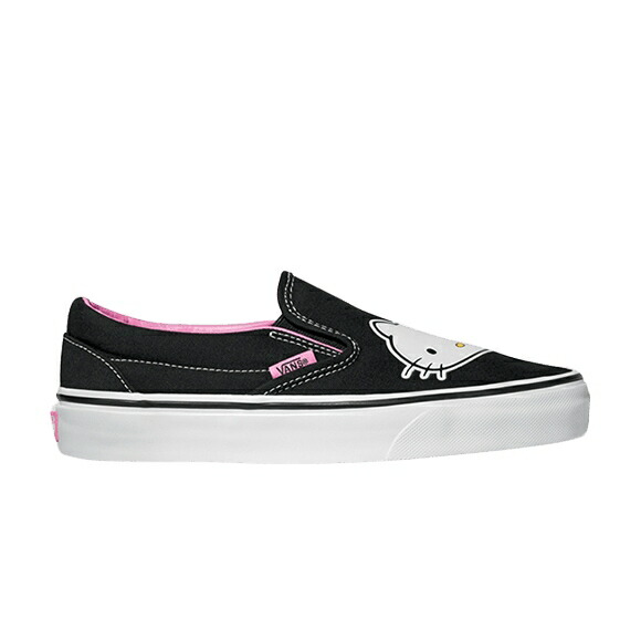 ヴァンズ バンズ クラシック スリッポン 白色 ホワイト ハローキティー スニーカー メンズ VANS CLASSIC SLIP-ON HELLO KITTY PINK/ TRUE WHITE /