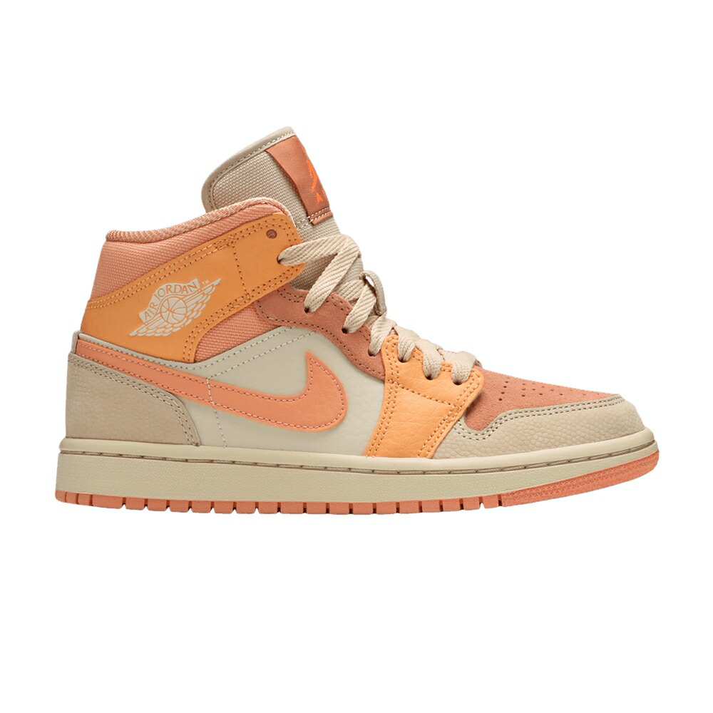 ナイキ ミッド 橙 オレンジ エアジョーダン 'APRICOT' スニーカー レディース AIR JORDAN WMNS AIR JORDAN 1 MID / ATOMIC ORANGE APRICOT AGATE|スニケス
