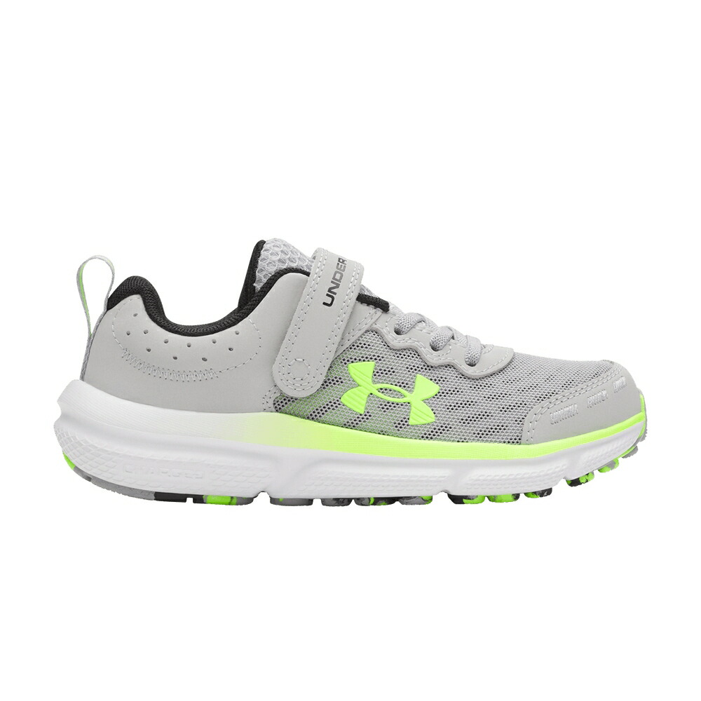 灰色 グレー 黒色 ブラック 緑 グリーン アンダーアーマー MOD GREEN ジュニア キッズ UNDER ARMOUR UNDER ARMOUR ASSERT 10 AC PS GREY HYPER / MOD GREY BLACK HYPER GREEN ベビー マタニティ スニーカー