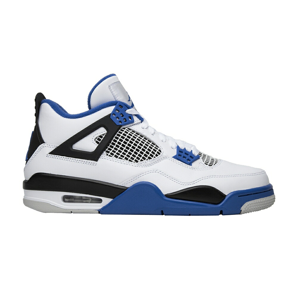 ナイキ 白色 ホワイト ゲーム 黒色 ブラック エアジョーダン 'MOTORSPORTS' ゲームロイヤル 青 ブルー スニーカー メンズ AIR JORDAN AIR JORDAN 4 RETRO / WHITE GAME ROYAL BLACK|スニケス