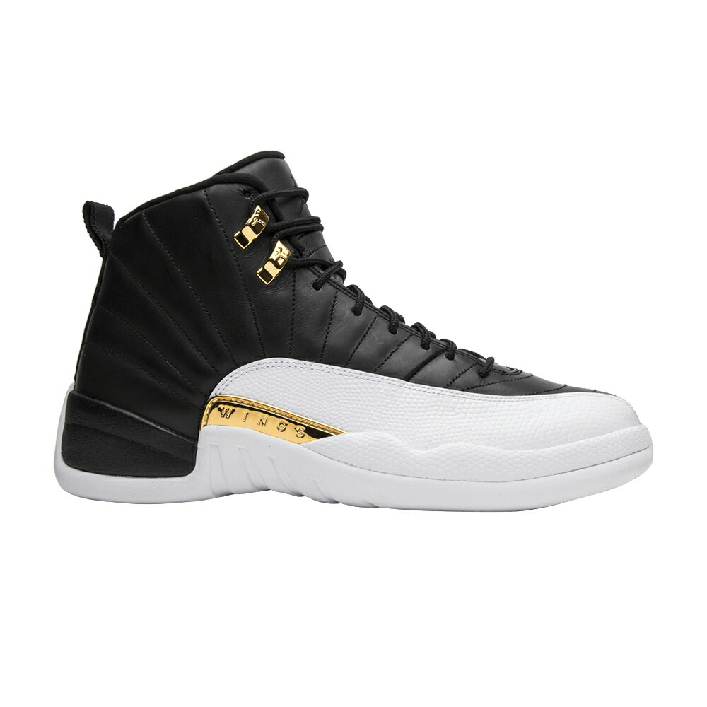 ナイキ 黒色 ブラック ゴールド 白色 ホワイト エアジョーダン WINGS スニーカー メンズ AIR JORDAN AIR JORDAN 12 RETRO / BLACK METALLIC GOLD WHITE