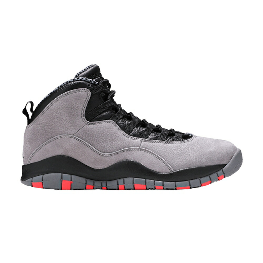 ナイキ クール 灰色 グレー 黒色 ブラック エアジョーダン COOL GREY スニーカー メンズ AIR JORDAN AIR JORDAN 10 RETRO / COOL GREY INFRARED BLACK
