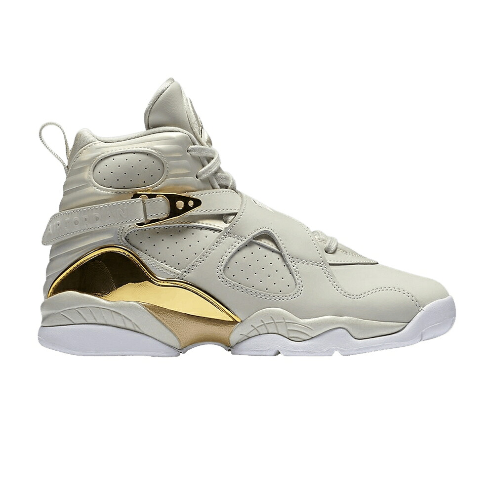 ナイキ ゴールド 白色 ホワイト エアジョーダン C&C 'TROPHY' スニーカー メンズ AIR JORDAN AIR JORDAN 8 RETRO BG / LIGHT BONE METALLIC GOLD WHITE｜スニケス