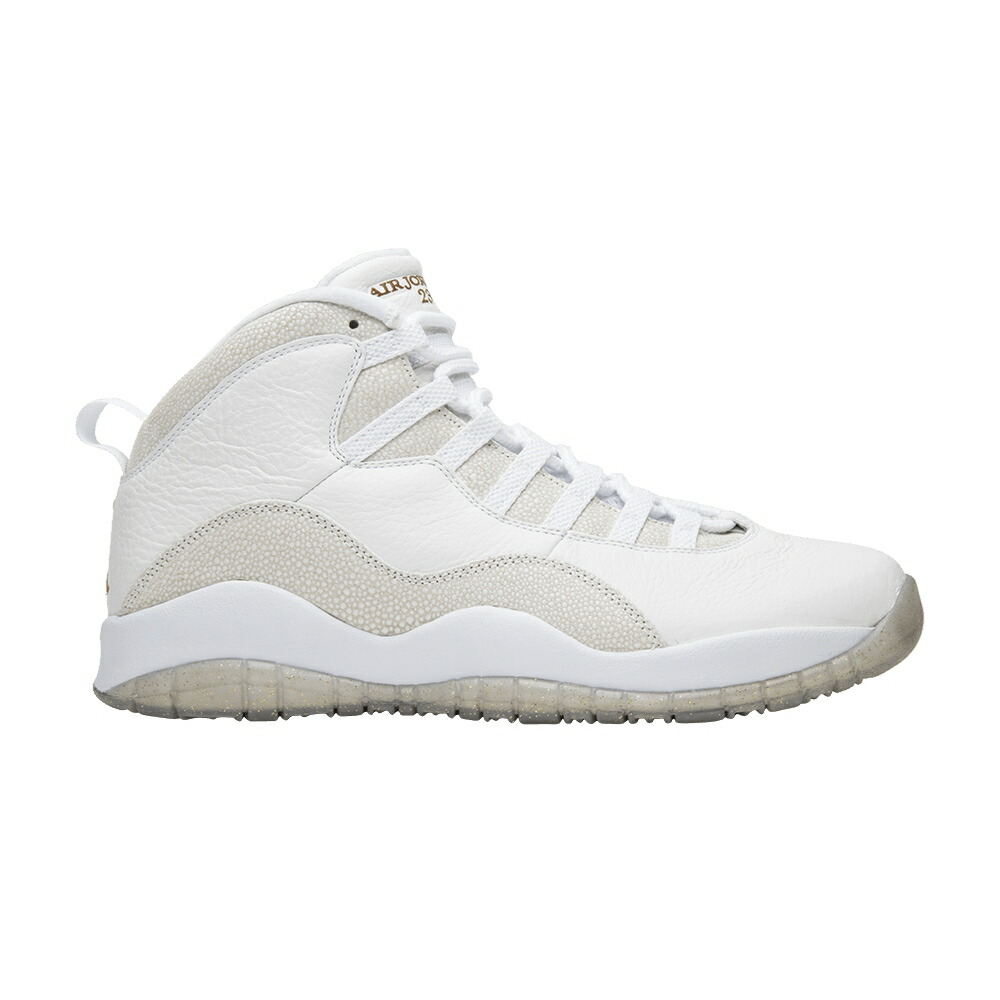 ナイキ 白いこと 白いこと ゴールド エアジョーダン \u0027WHITE\u0027 スニーカー メンズ AIR JORDAN OVO X AIR JORDAN 10 RETRO / SUMMIT WHITE METALLIC GOLD WHITE